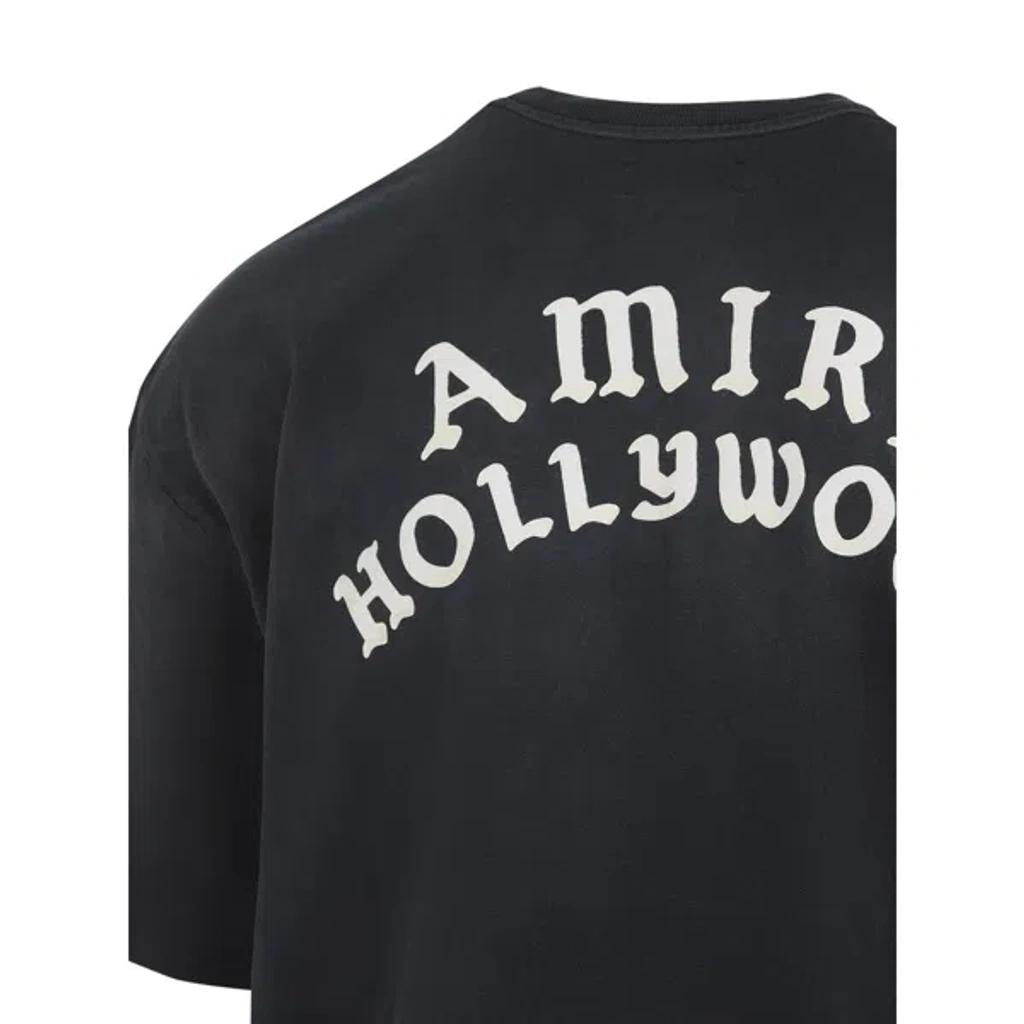AMIRI Black Crewneck T-shirt With Logo Lettering On Front And Rear Product Image