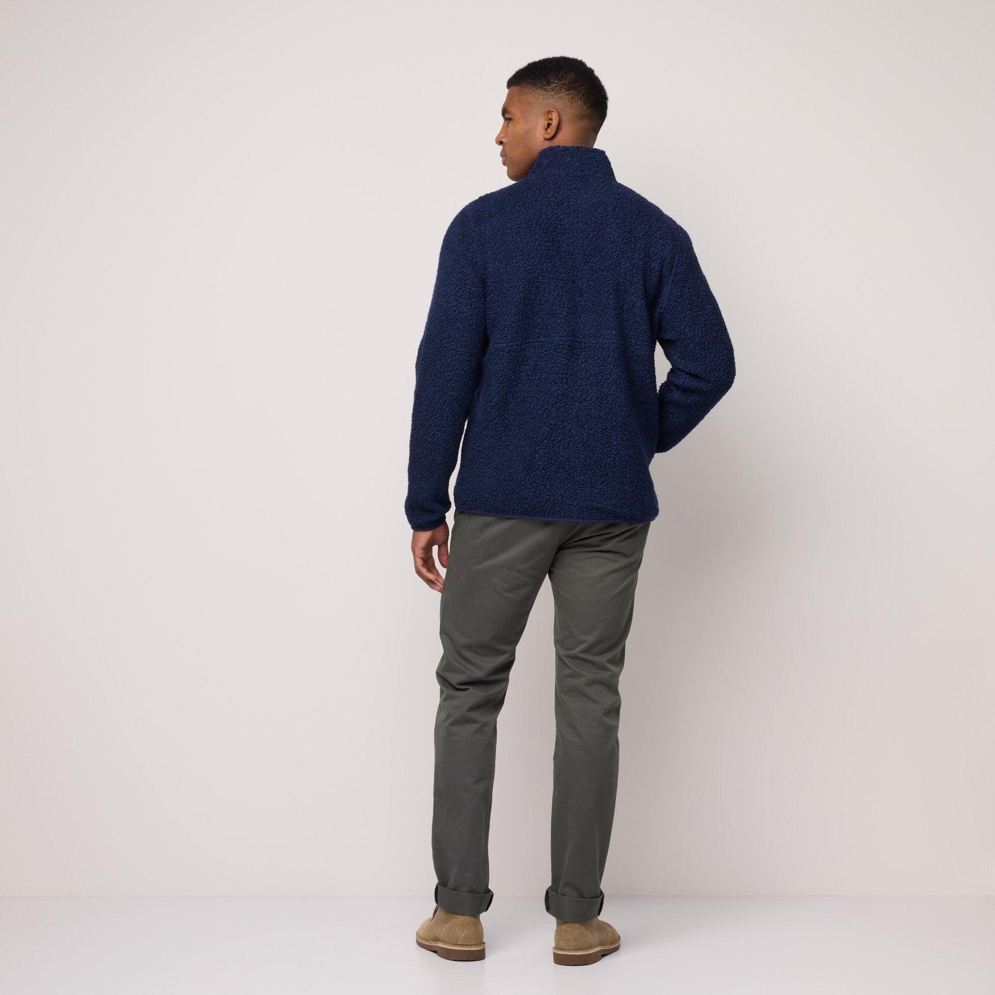 Merino Wool Fleece Jacket | Navy Heather Product Image