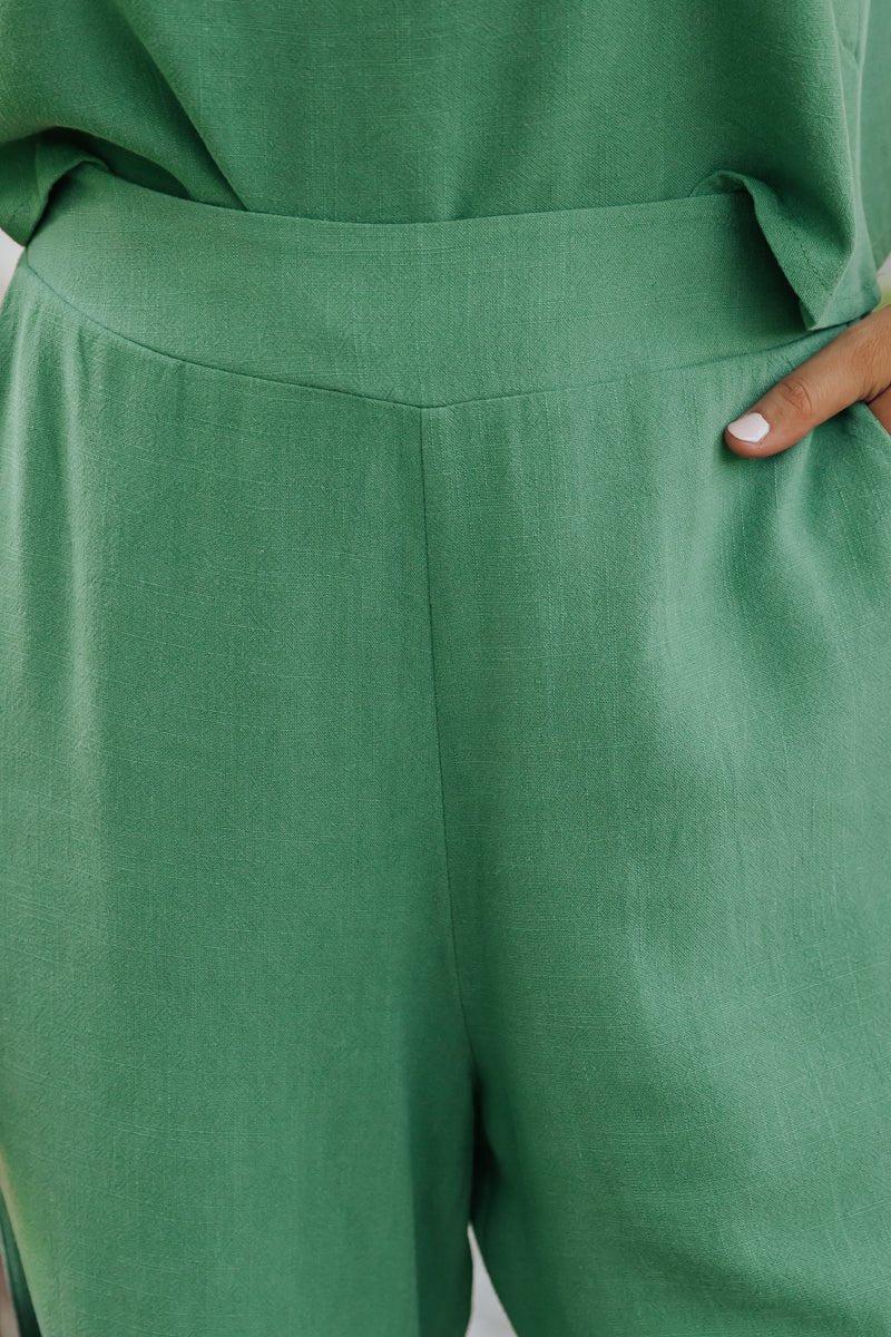 Green Tank & Cropped Pant Set Product Image