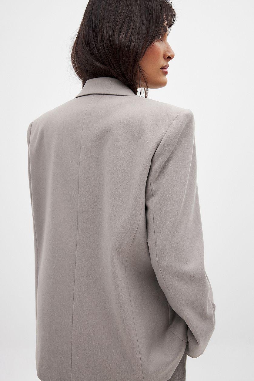 Oversized Blazer with Patch Pockets Product Image