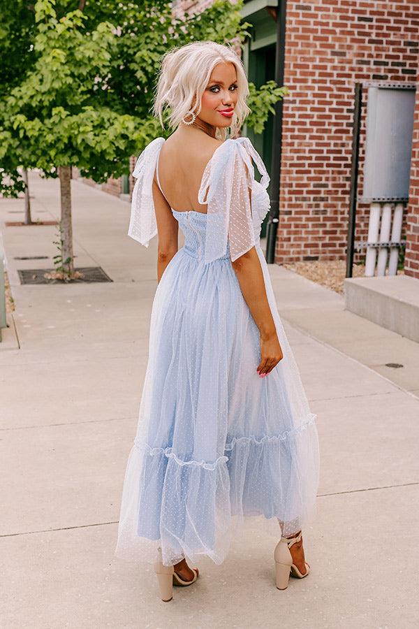 Twirls Around The Room Tulle Midi in Sky Blue Product Image