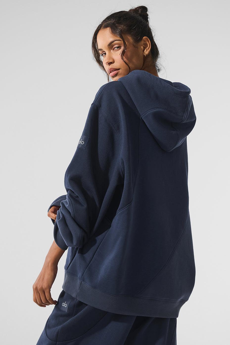 Make Waves Hoodie - Navy Tonal Female Product Image