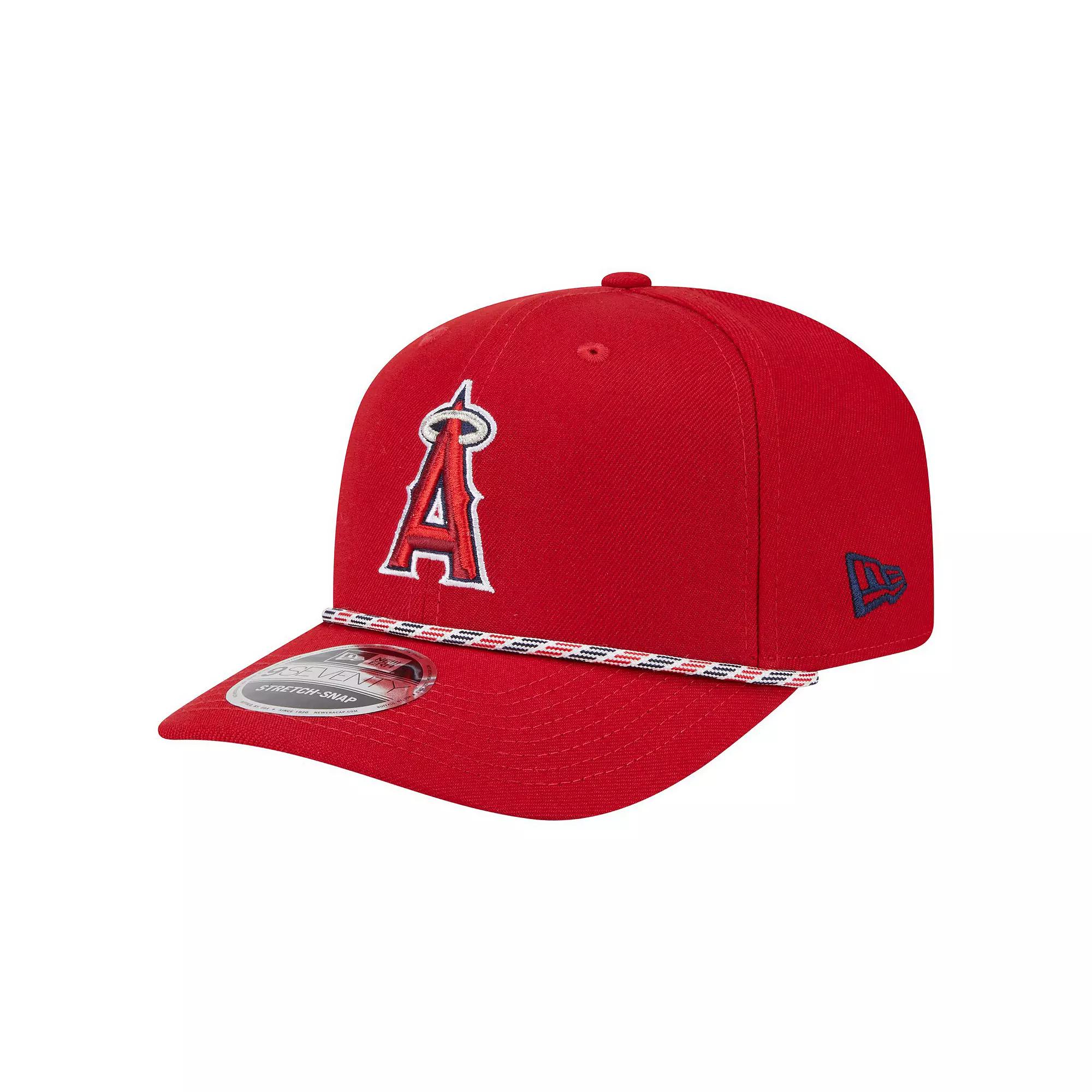 Men's New Era Red Los Angeles Angels Multi-Rope 9SEVENTY Stretch-Snap Hat Product Image