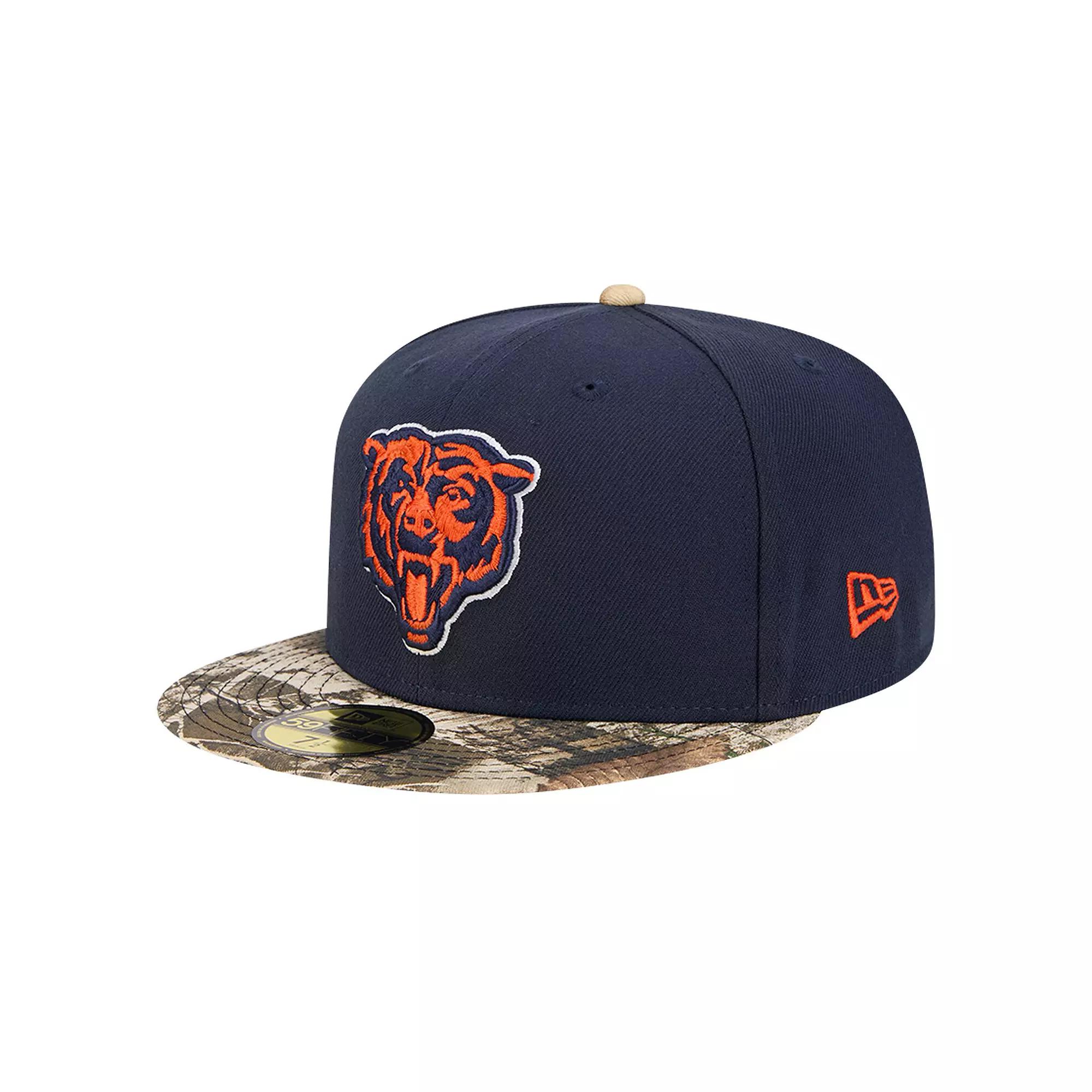 Men's New Era Navy Chicago Bears Active Two-Tone Camo 59FIFTY Fitted Hat, Size: 6 7/8, Blue Product Image