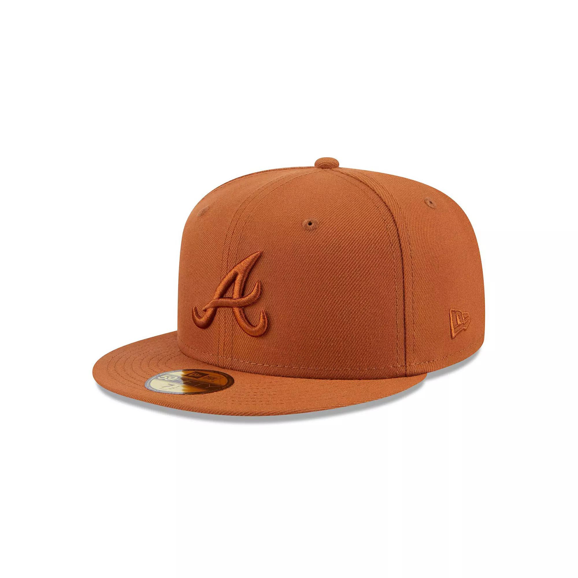 Men's New Era Brown Atlanta Braves Spring Color 59FIFTY Fitted Hat, Size: 7 1/4 Product Image