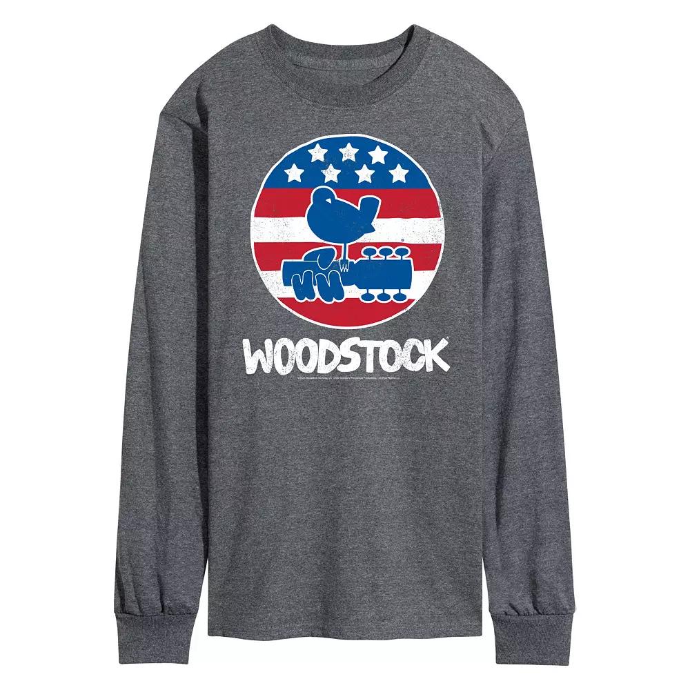 Men's Woodstock Americana Long Sleeve Graphic Tee,  Product Image