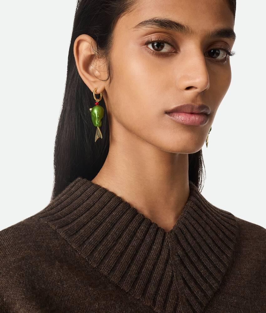 Women's Fish Earrings in Fresh mint/yellow ag Product Image