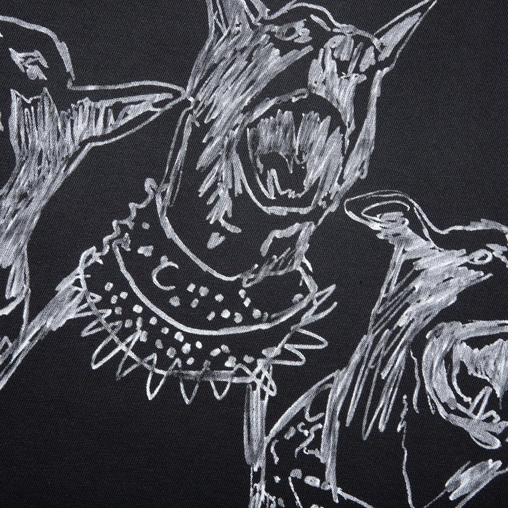 Hand Drawn Thoroughbred Dogs T-Shirt - Aged Black Male Product Image