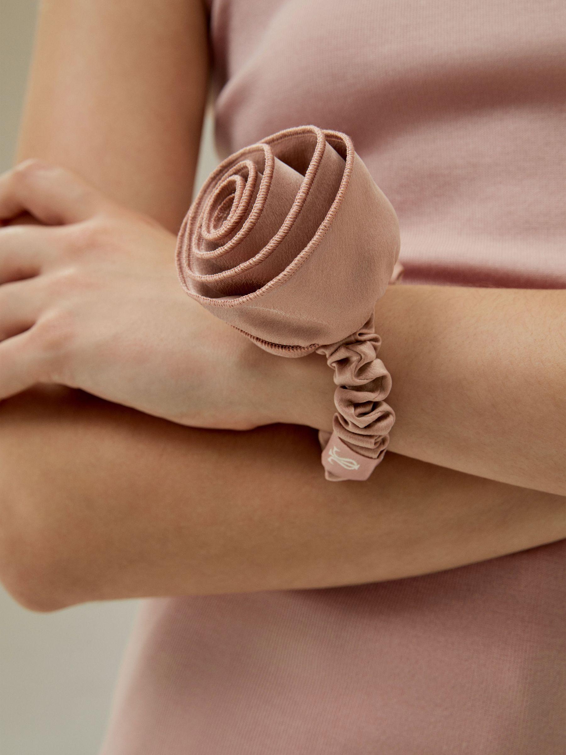 Rosette Silk Hair Scrunchie Product Image