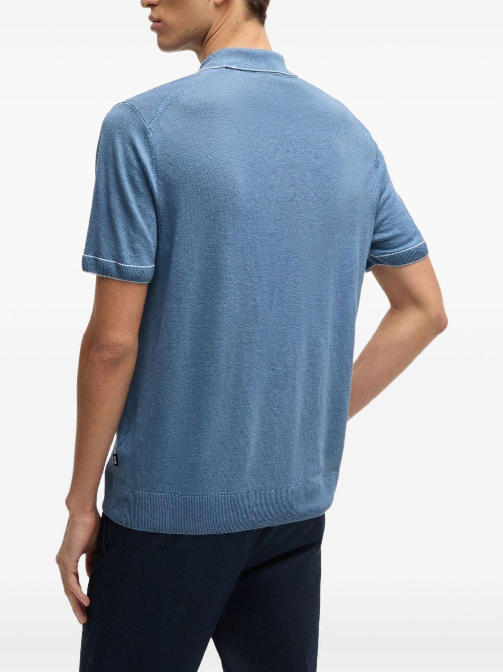 half-zip short-sleeve polo shirt Product Image