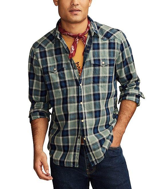 Lucky Brand Indigo Western Long Sleeve Shirt Product Image