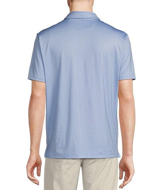 Cremieux Blue Label Performance Stretch Micro Geo Print Short Sleeve Golf Polo Shirt Product Image