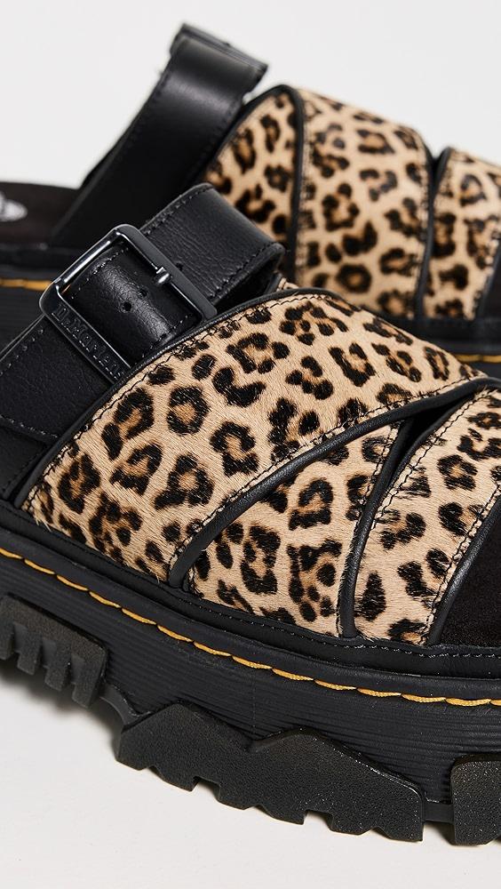 Dr. Martens Mattison Light Tan Mini Leopard Slides | Shopbop Product Image