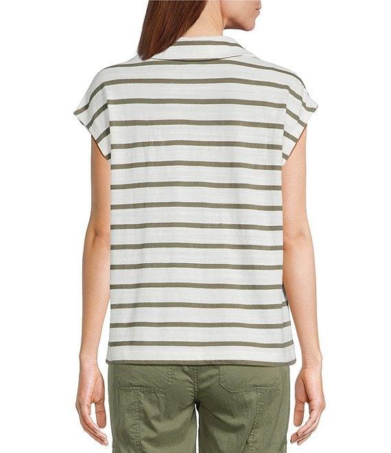 Westbound Cap Sleeve Polo Top Product Image