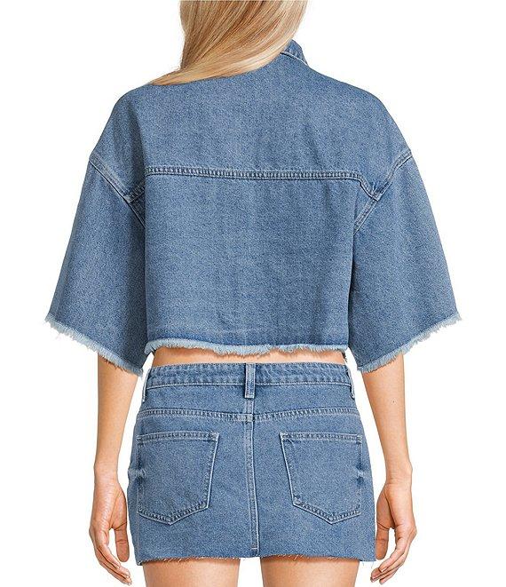 Signature 8 Pearl Denim Short Sleeve Coordinating Top Product Image