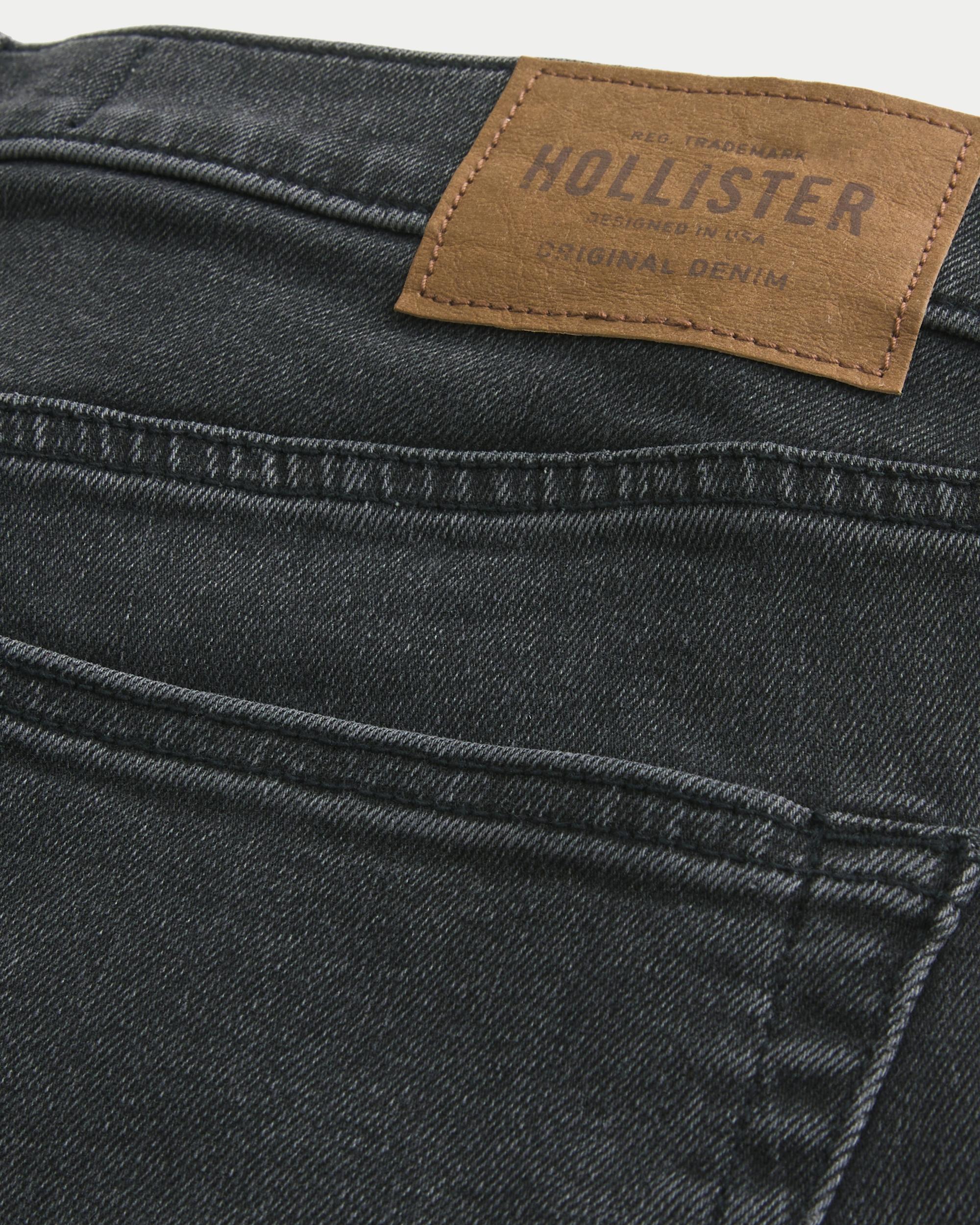 Washed Black Straight Jeans Product Image