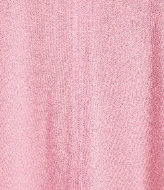 Gibson & Latimer Knit V-Neck Dropped Short Sleeve Shell Shirttail Tee Shirt Product Image