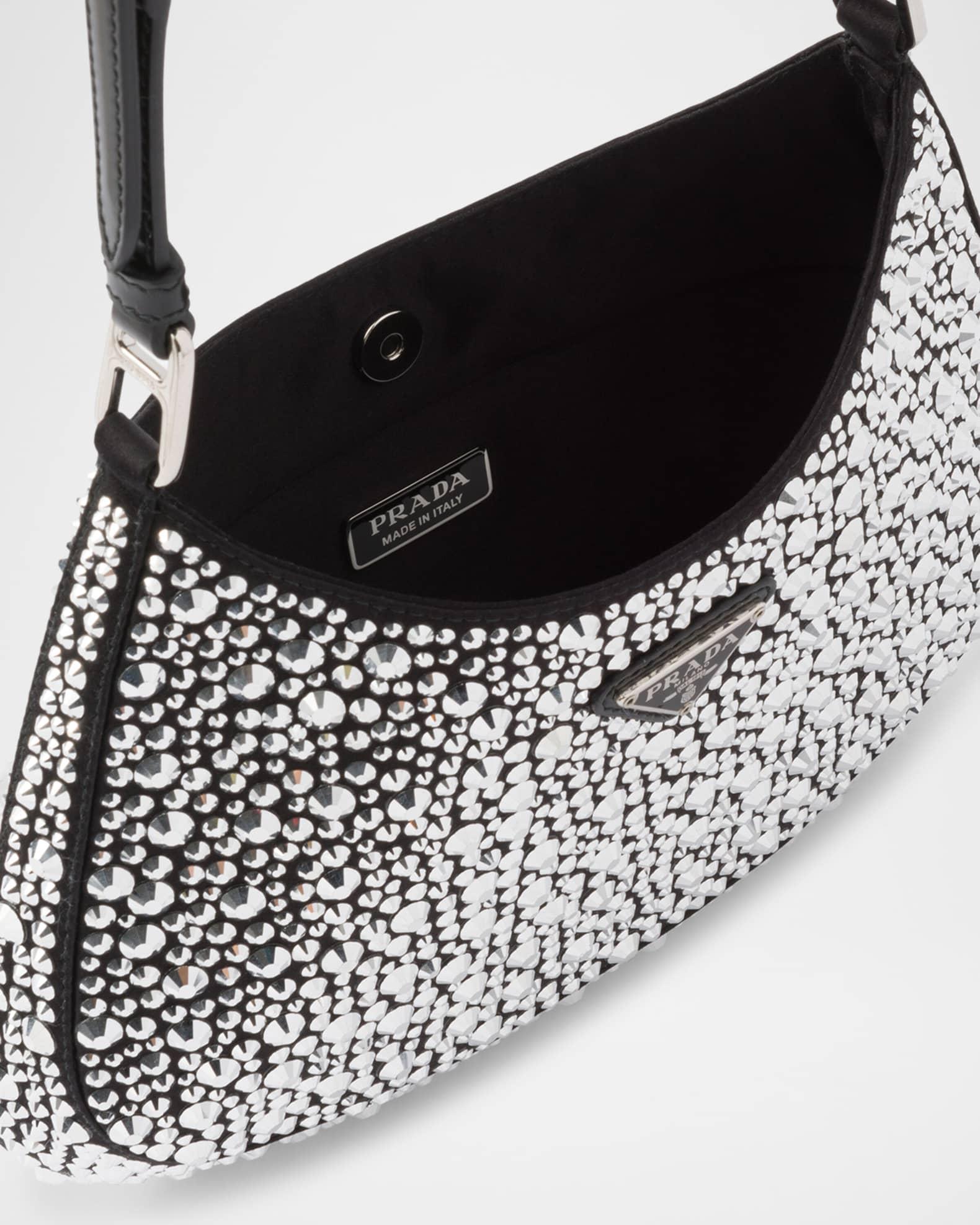 Cleo Satin Shoulder Bag with Crystals Product Image