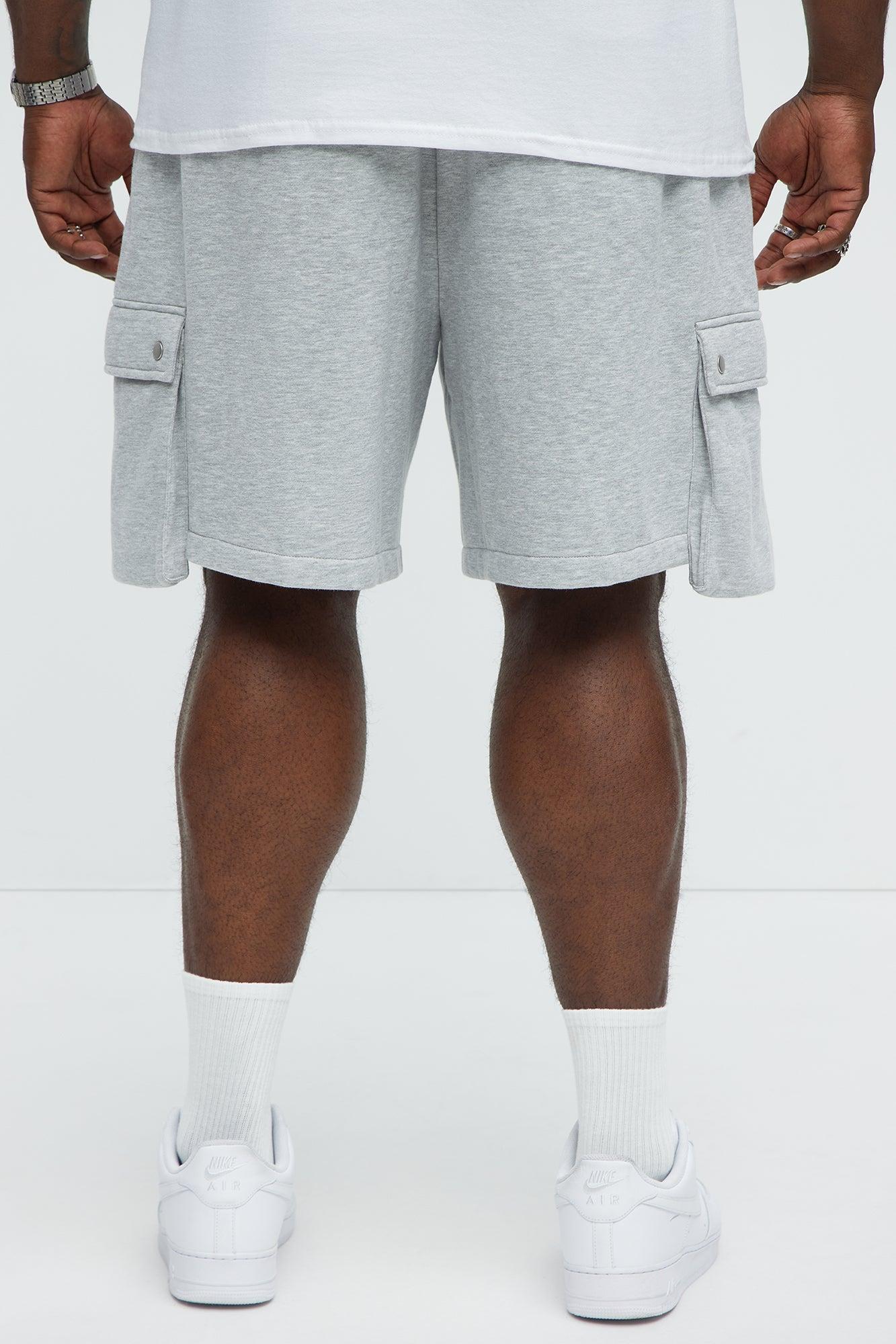 Tyson Secure Cargo Relaxed Shorts - Heather Grey Male Product Image