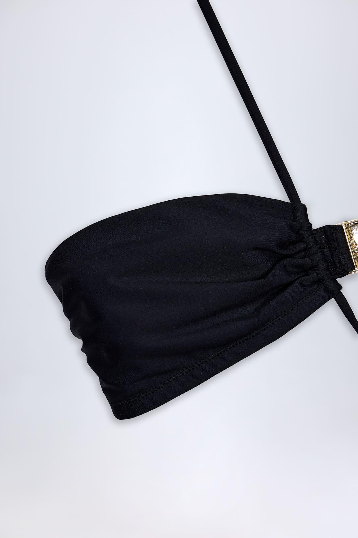 Cut-Out Halterneck Swimsuit in Black Female Product Image