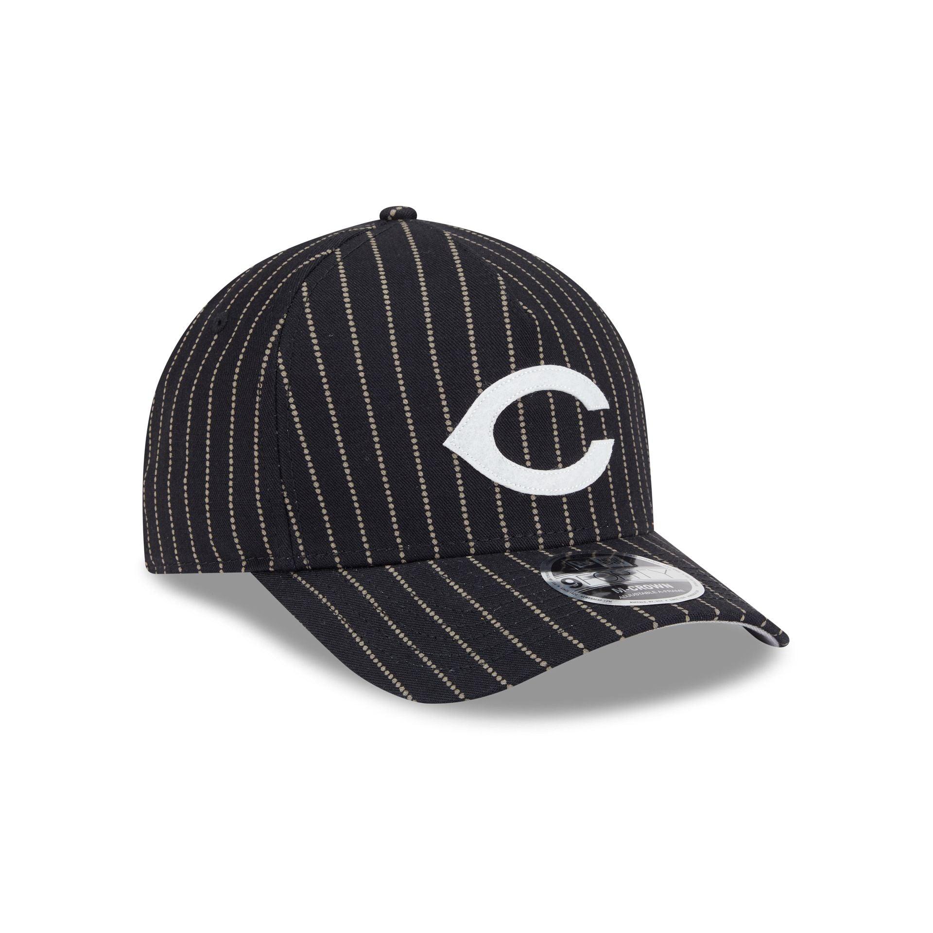 Chicago Cubs Dotted Pinstripe 9FORTY M-Crown A-Frame Adjustable Hat Male Product Image