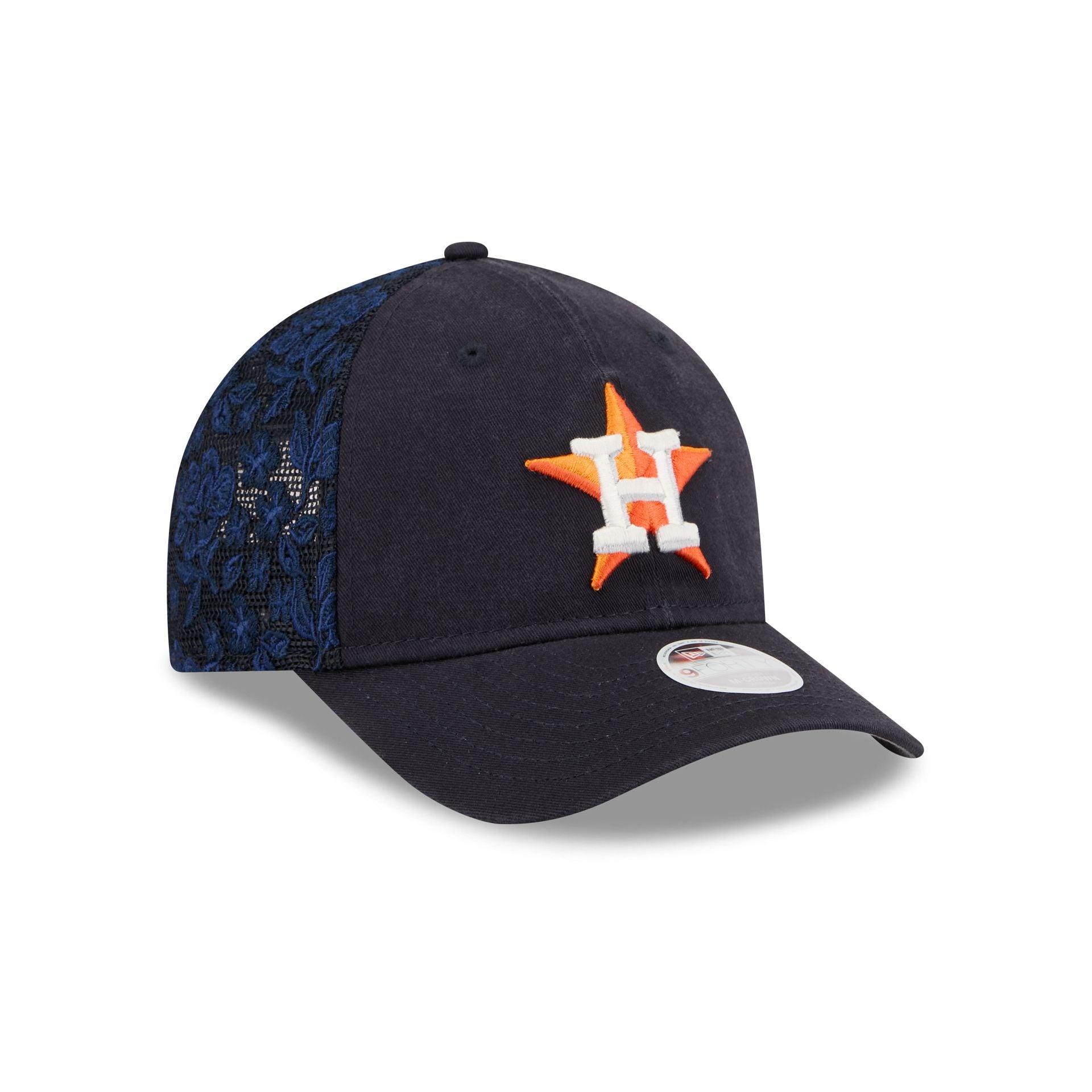 Houston Astros Floral Mesh Women's 9FORTY M-Crown Trucker Hat Female Product Image