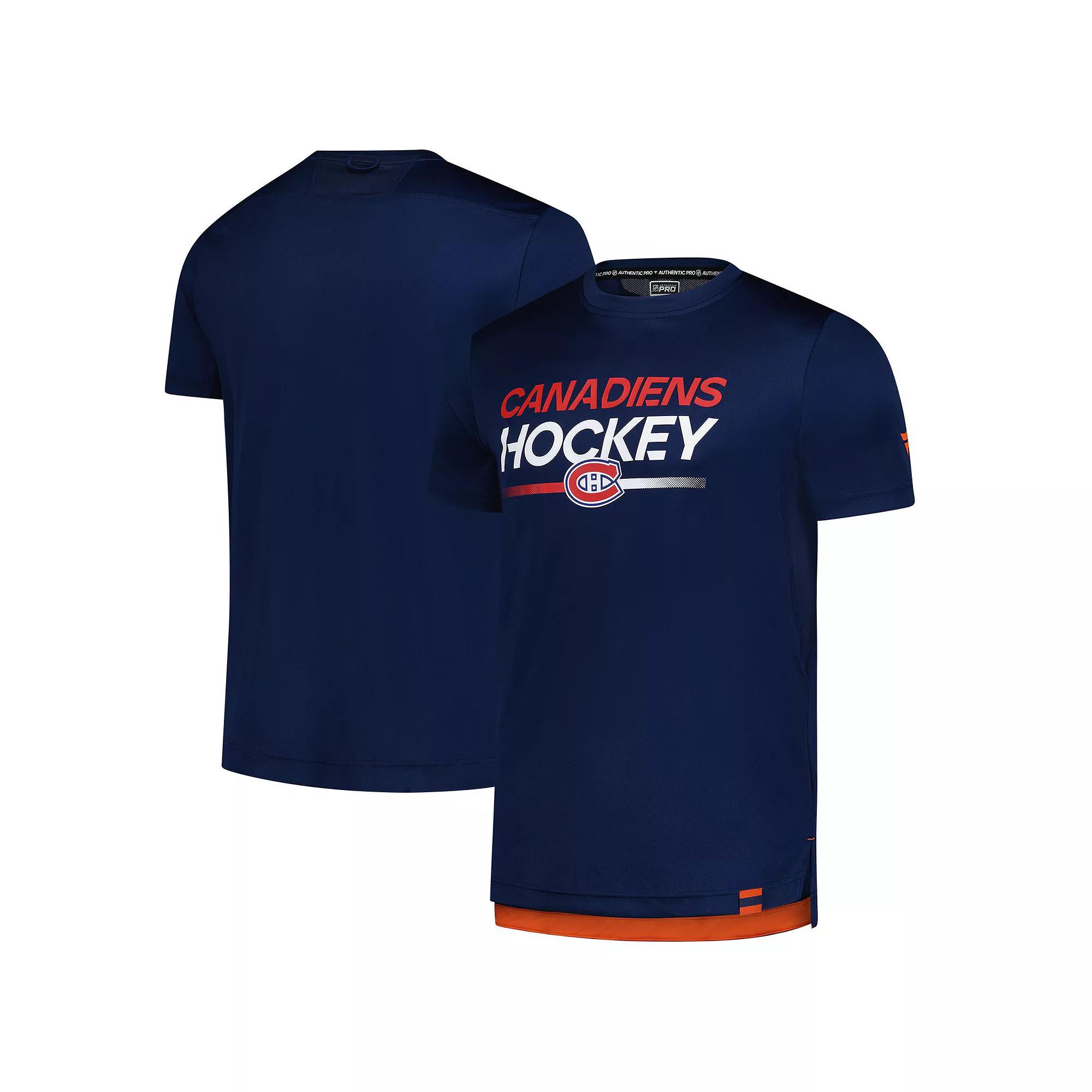 Men's Fanatics  Navy Montreal Canadiens Tech T-Shirt, Size: Medium, Cnd Blue Product Image