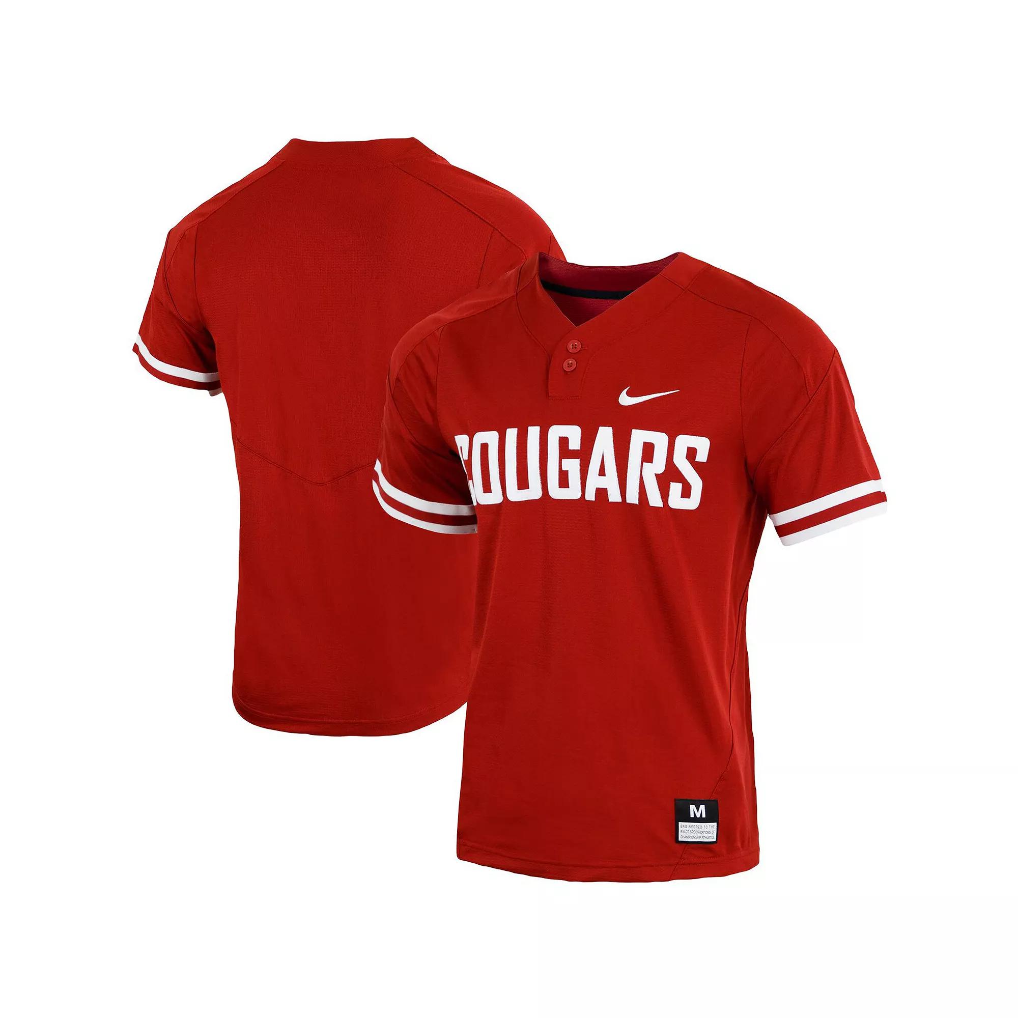Men's Nike Crimson Washington State Cougars Replica Vapor Elite Two-Button Baseball Jersey,  Product Image