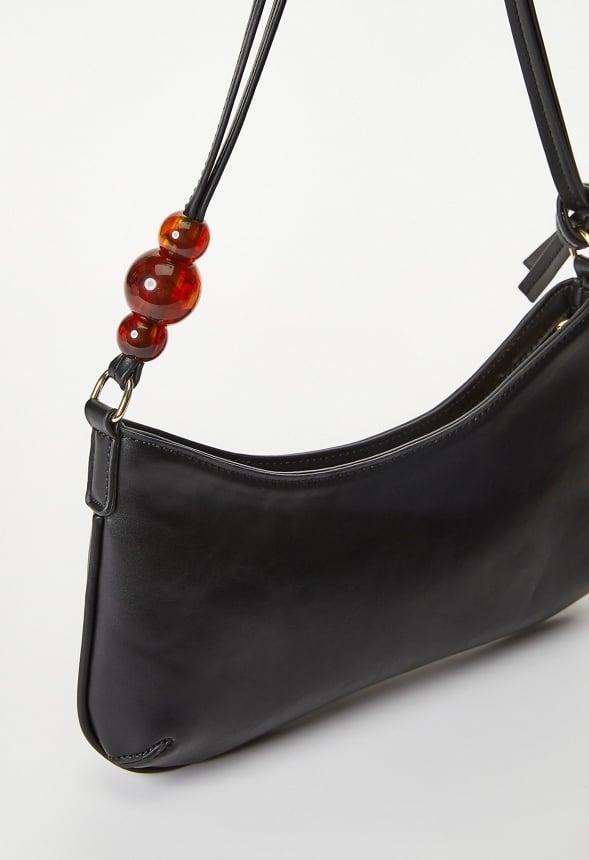 Sculptural Shoulder Bag With Beads Product Image