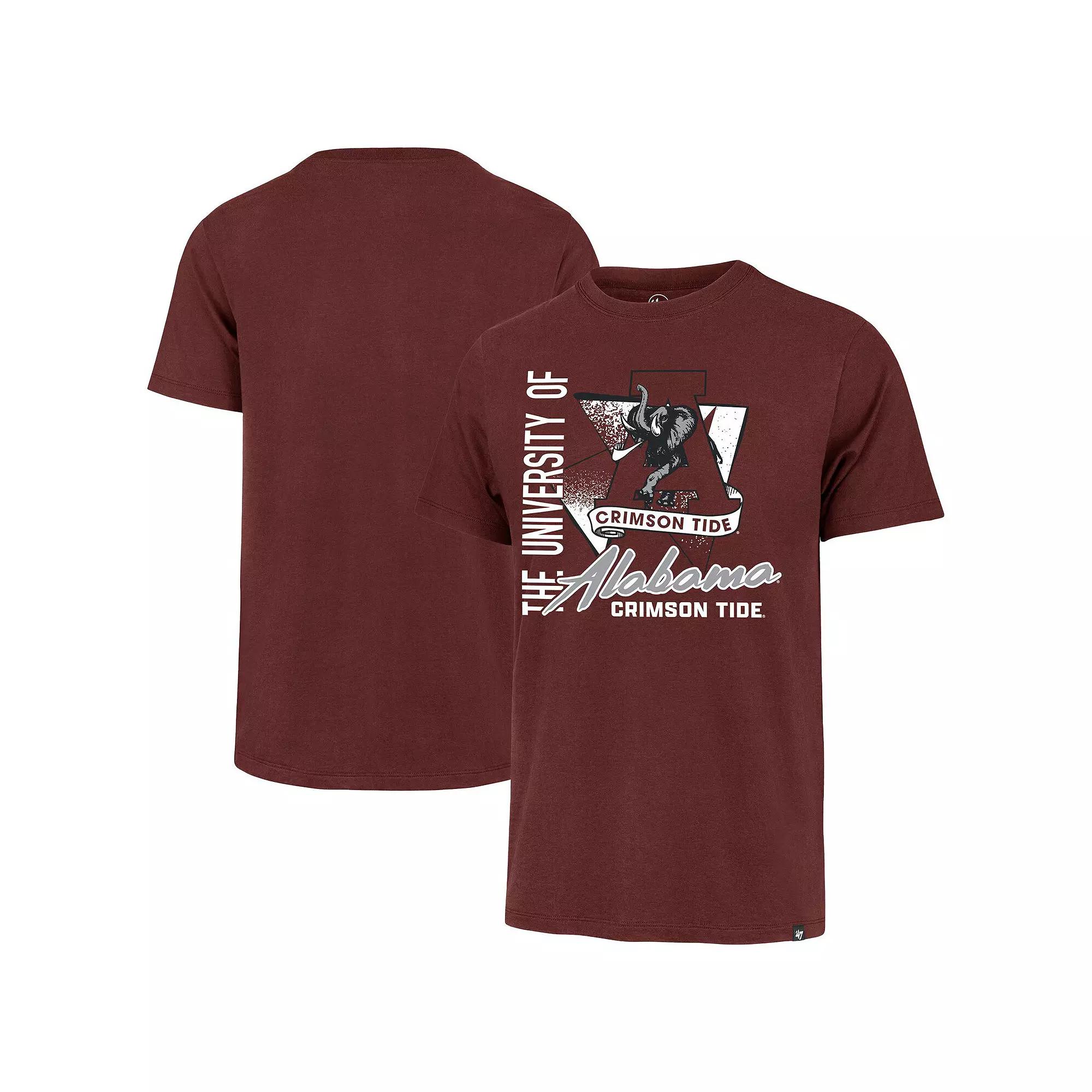 Men's '47 Crimson Alabama Crimson Tide Side Arm Franklin T-Shirt,  Product Image