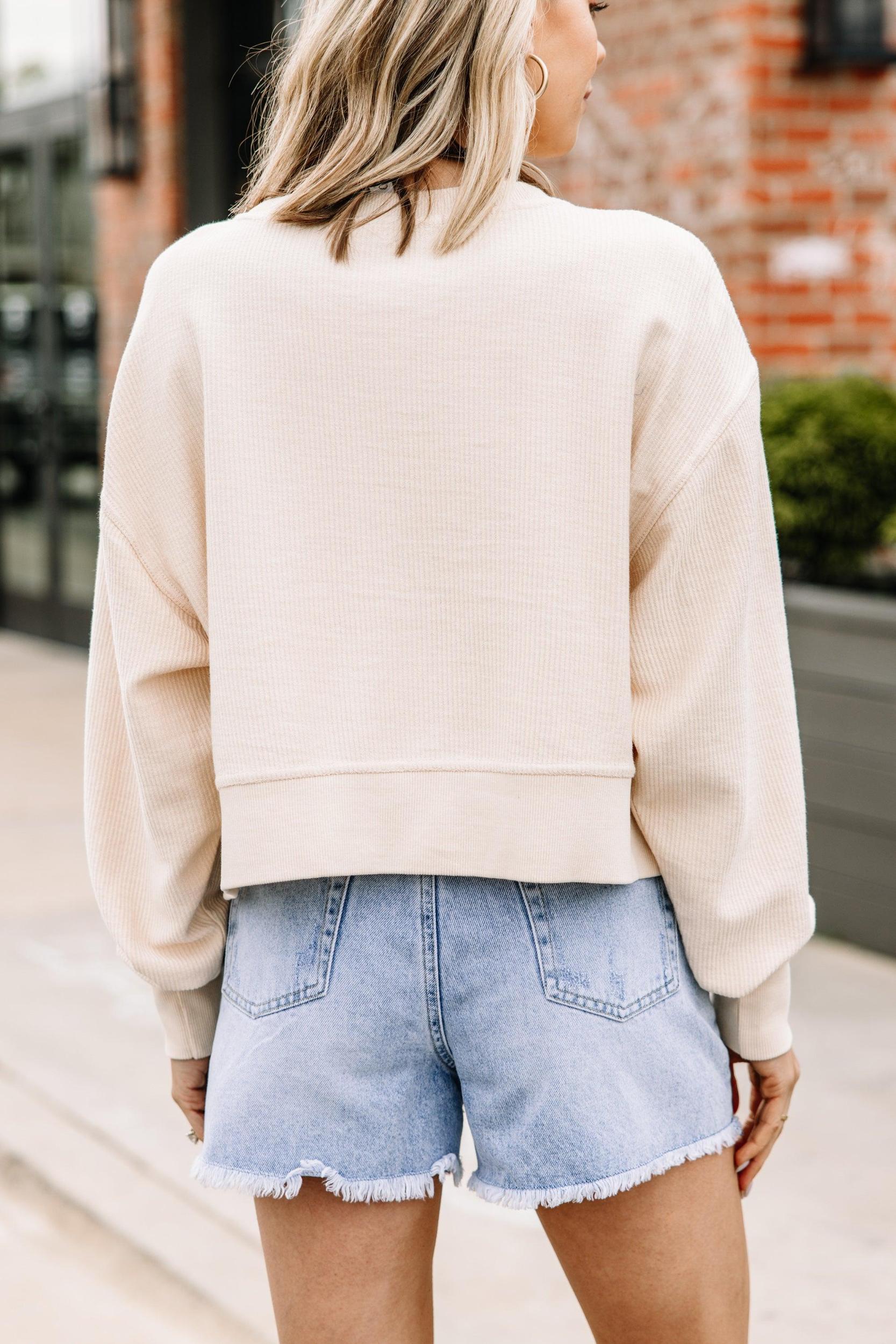 Y'all Natural Graphic Cropped Sweatshirt Female Product Image