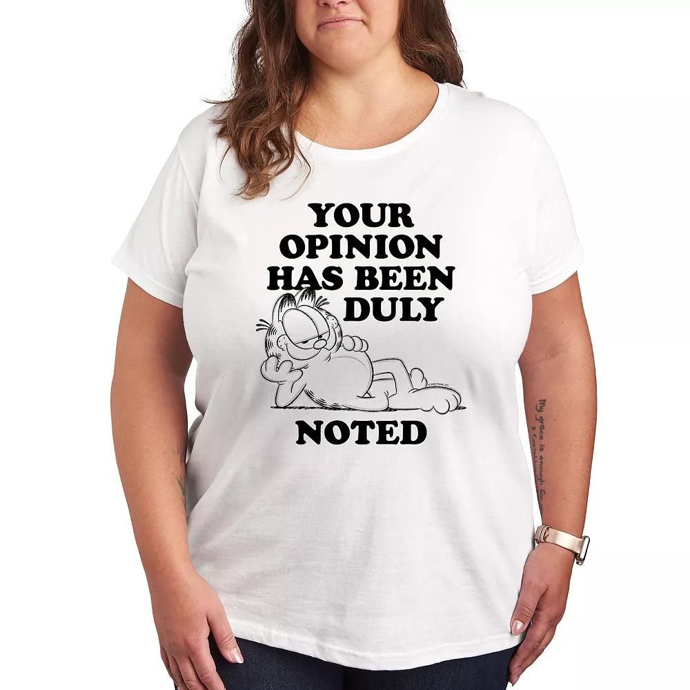 Plus Garfield Duly Noted Graphic Tee, Women's,  Product Image
