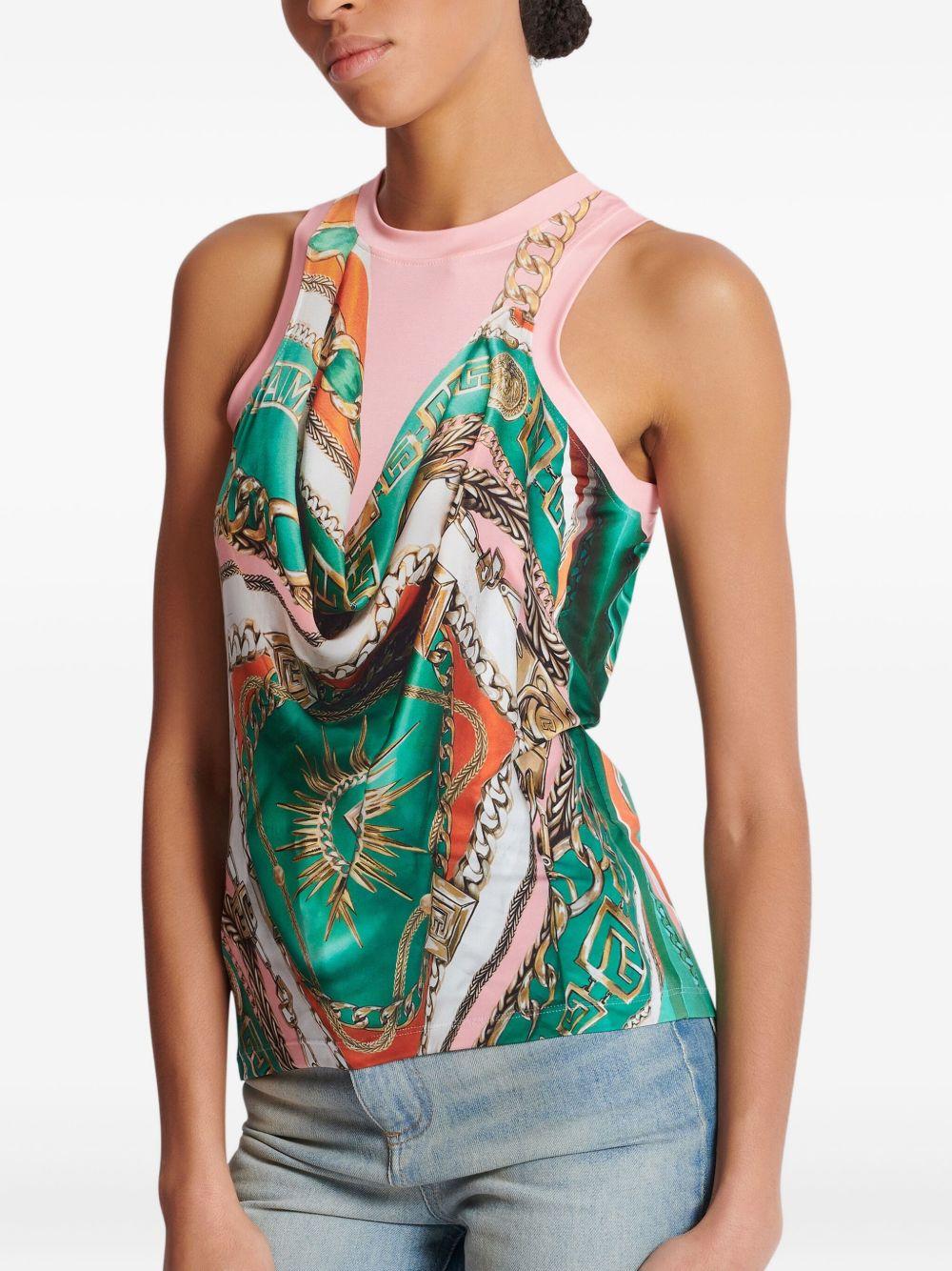 Foulard-print vest Product Image