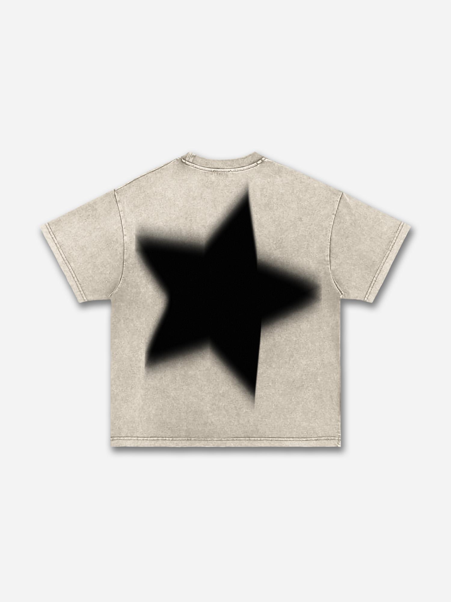 Virtual Shadow Vintage Graphic Cotton T-shirt Product Image