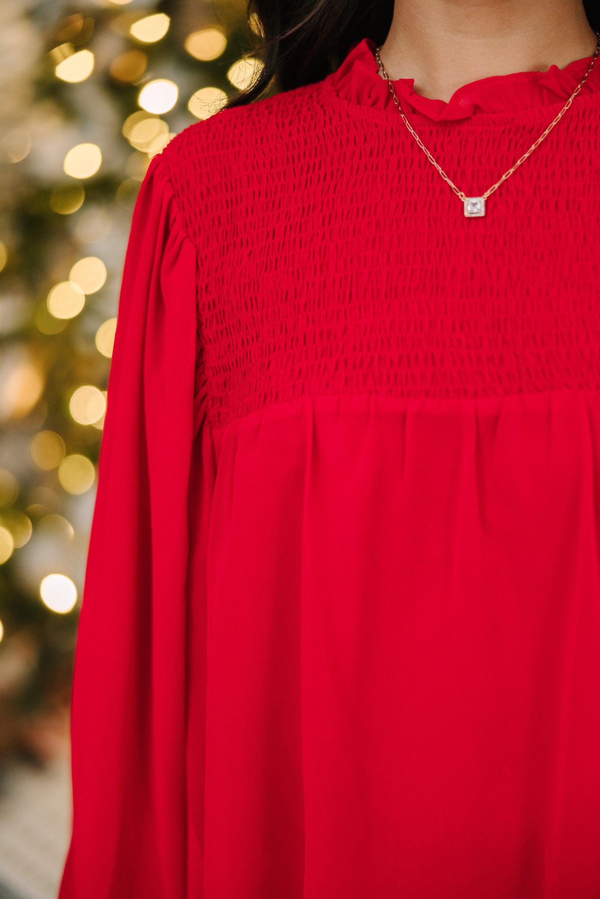 Run With It Red Blouse Female Product Image