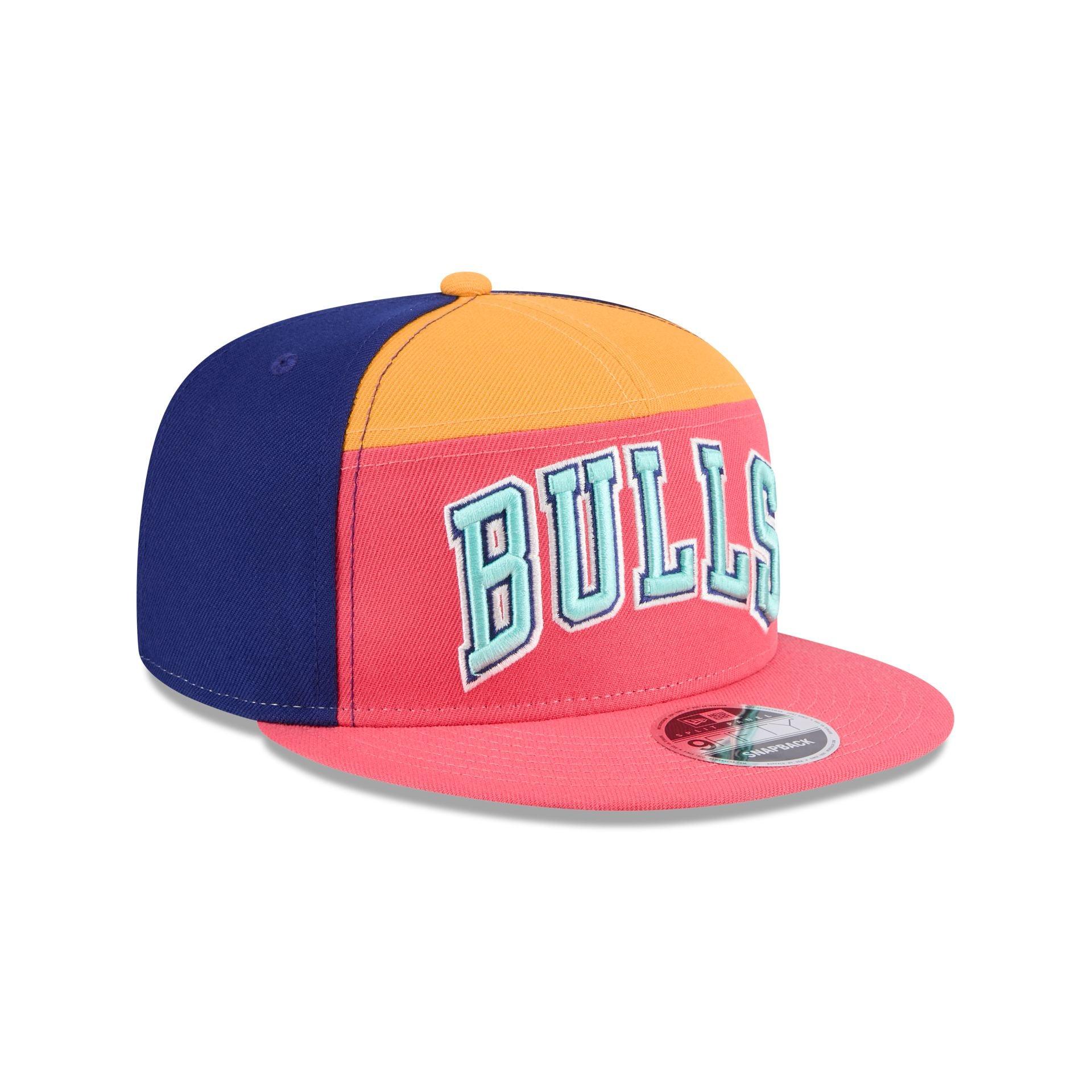 Chicago Bulls Coral Split Panel 9FIFTY Snapback Hat Male Product Image