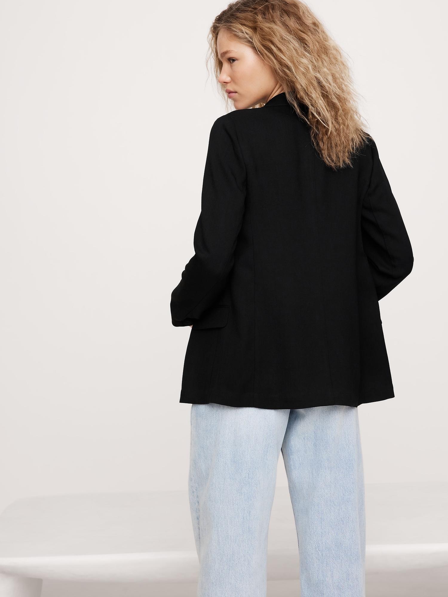 Drapey-Twill Blazer Product Image