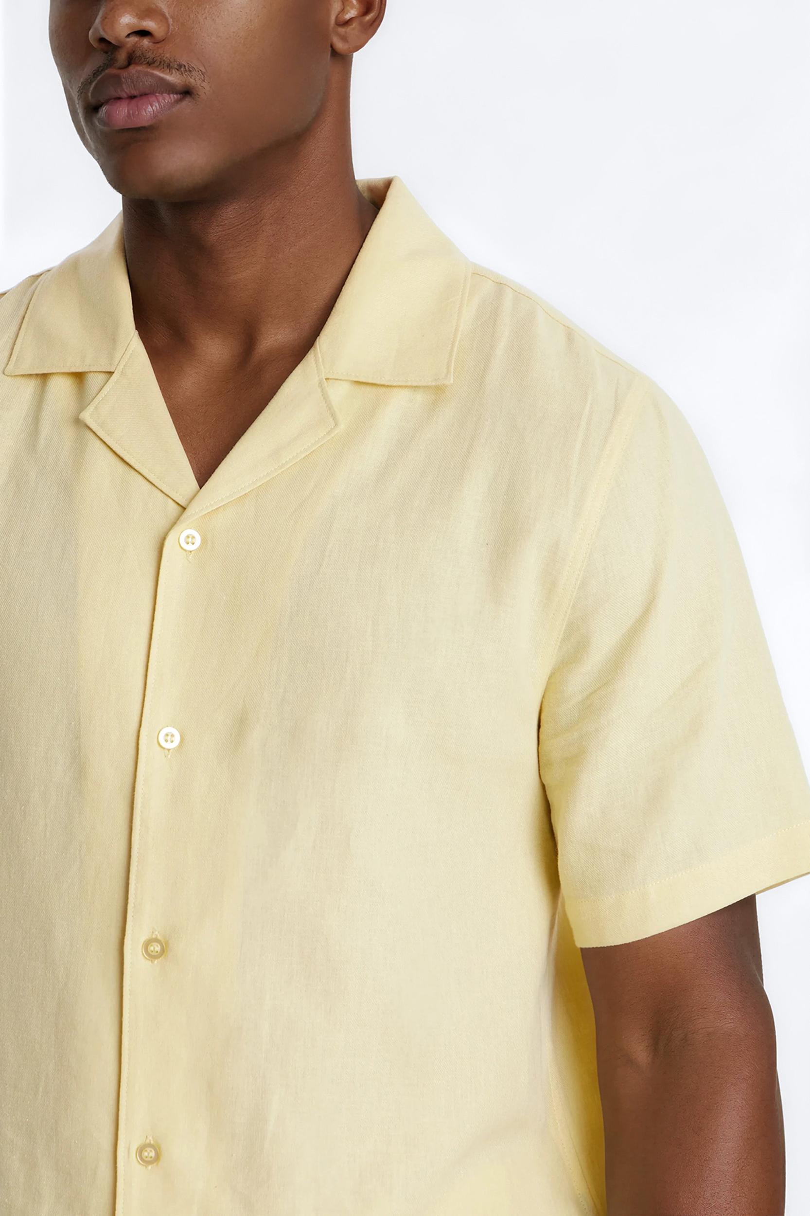 Bahamas Linen Shirt - Butter Yellow Male Product Image