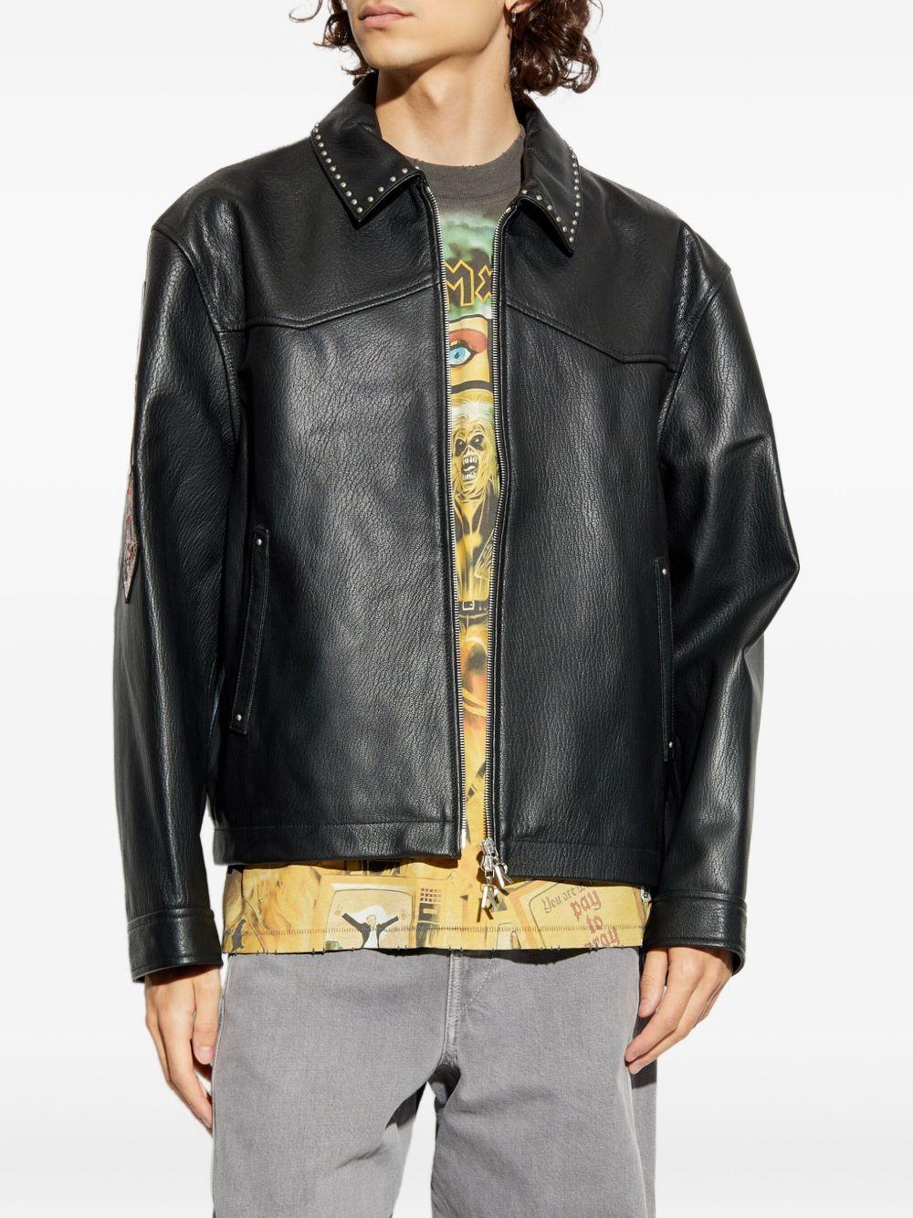 X Iron Maiden Trooper studded leather jacket Product Image