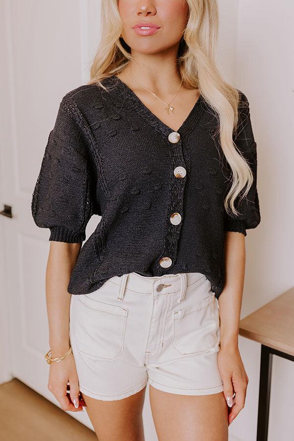 Kind Moment Knit Top in Black Product Image