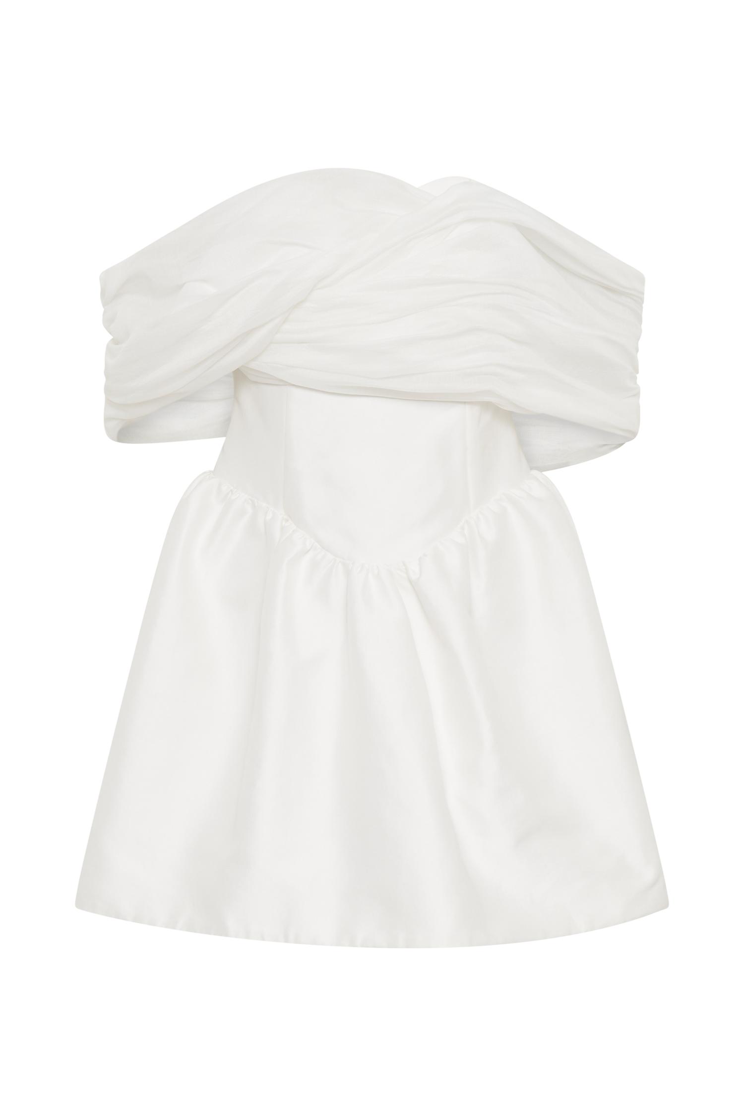 Tessa Structured Mini Dress - White Product Image