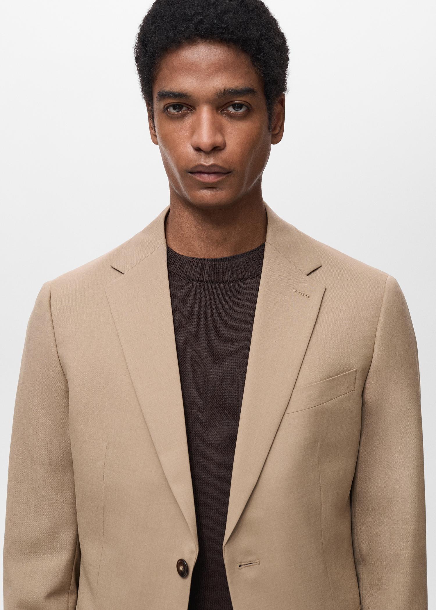 Turin 100% virgin wool suit blazer - Men | MANGO USA Product Image