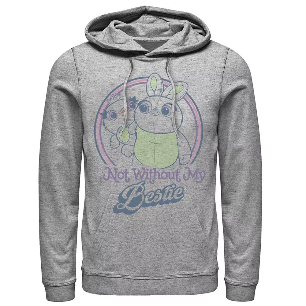Disney / Pixar's Toy Story 4 Ducky & Bunny Men's My Bestie Poster Hoodie, Size: 3XL, Athletic Grey Product Image