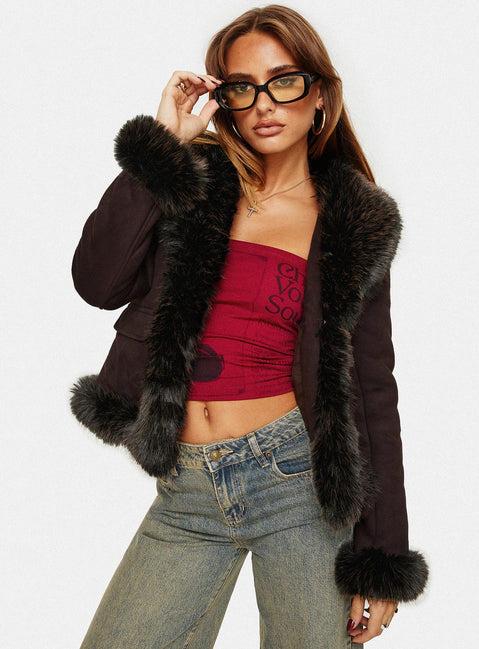 Graciel Penny Lane Jacket Chocolate Product Image