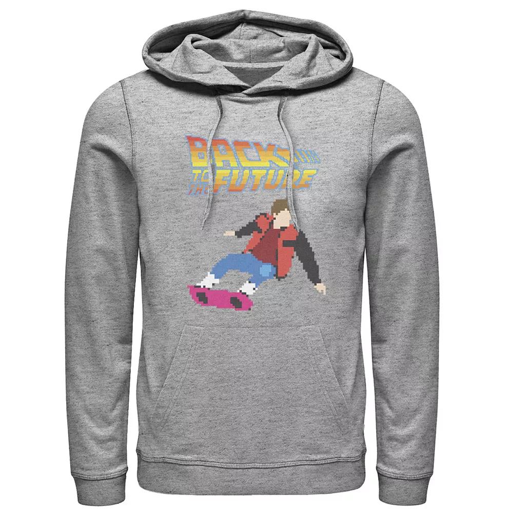 Men's Back To The Future 8-Bit Marty on Hoverboard Hoodie,  Product Image