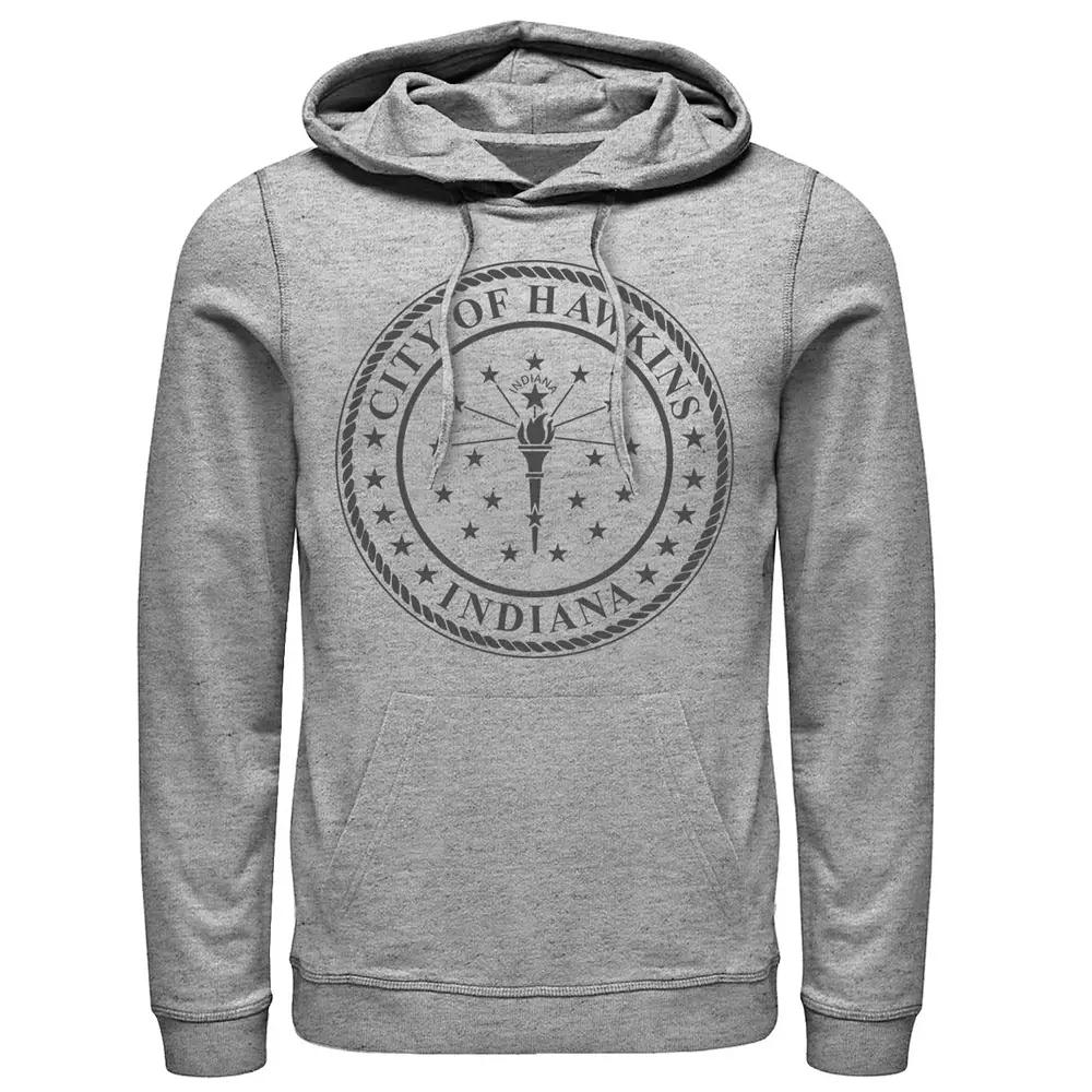 Men's Netflix Stranger Things City Of Hawkins Indiana Seal Hoodie,  Product Image