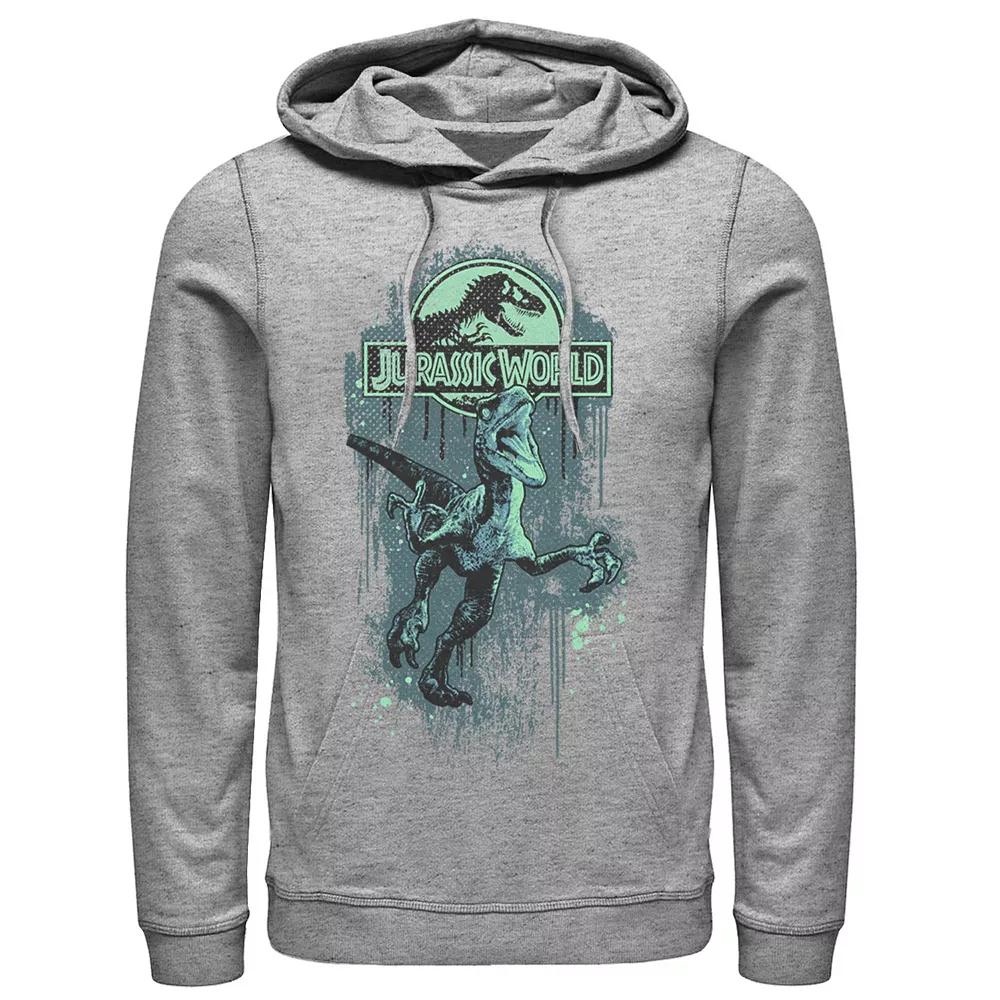 Men's Jurassic World Raptor Paint Splatter Logo Hoodie,  Product Image