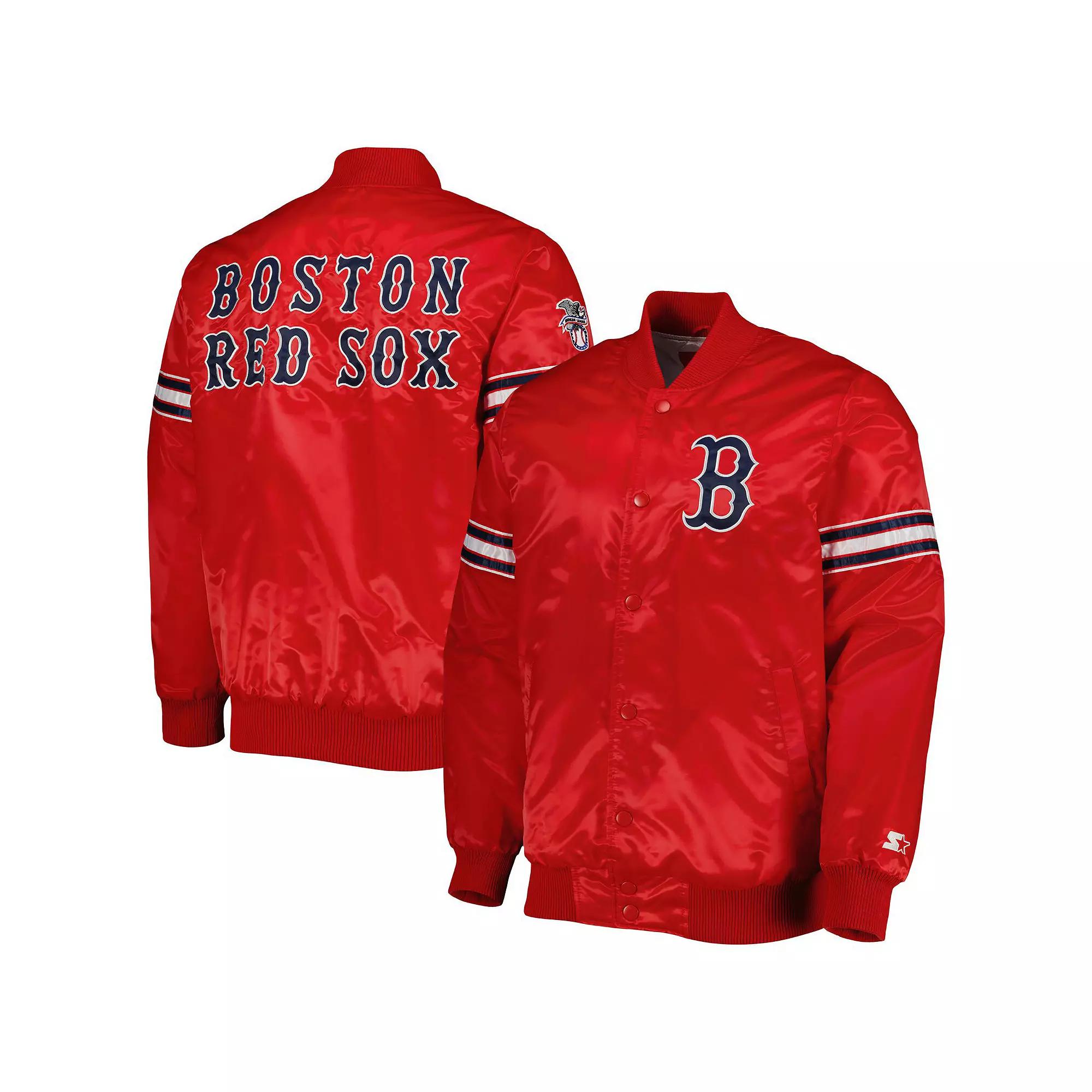 Mens Starter Boston Sox Pick & Roll Satin Varsity Full-Snap Jacket Product Image
