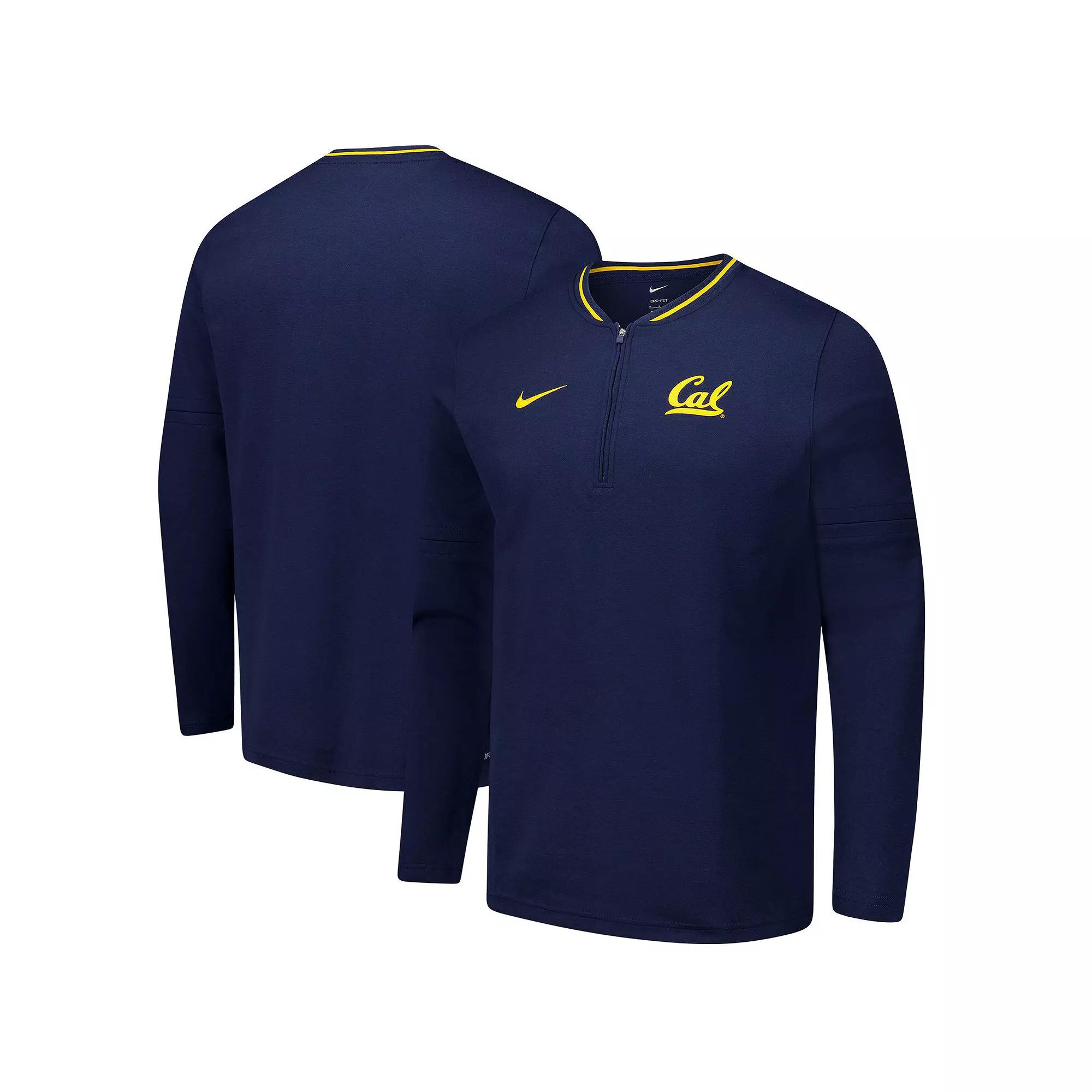 Men's Nike Navy Cal Bears Coaches Quarter-Zip Jacket,  Product Image