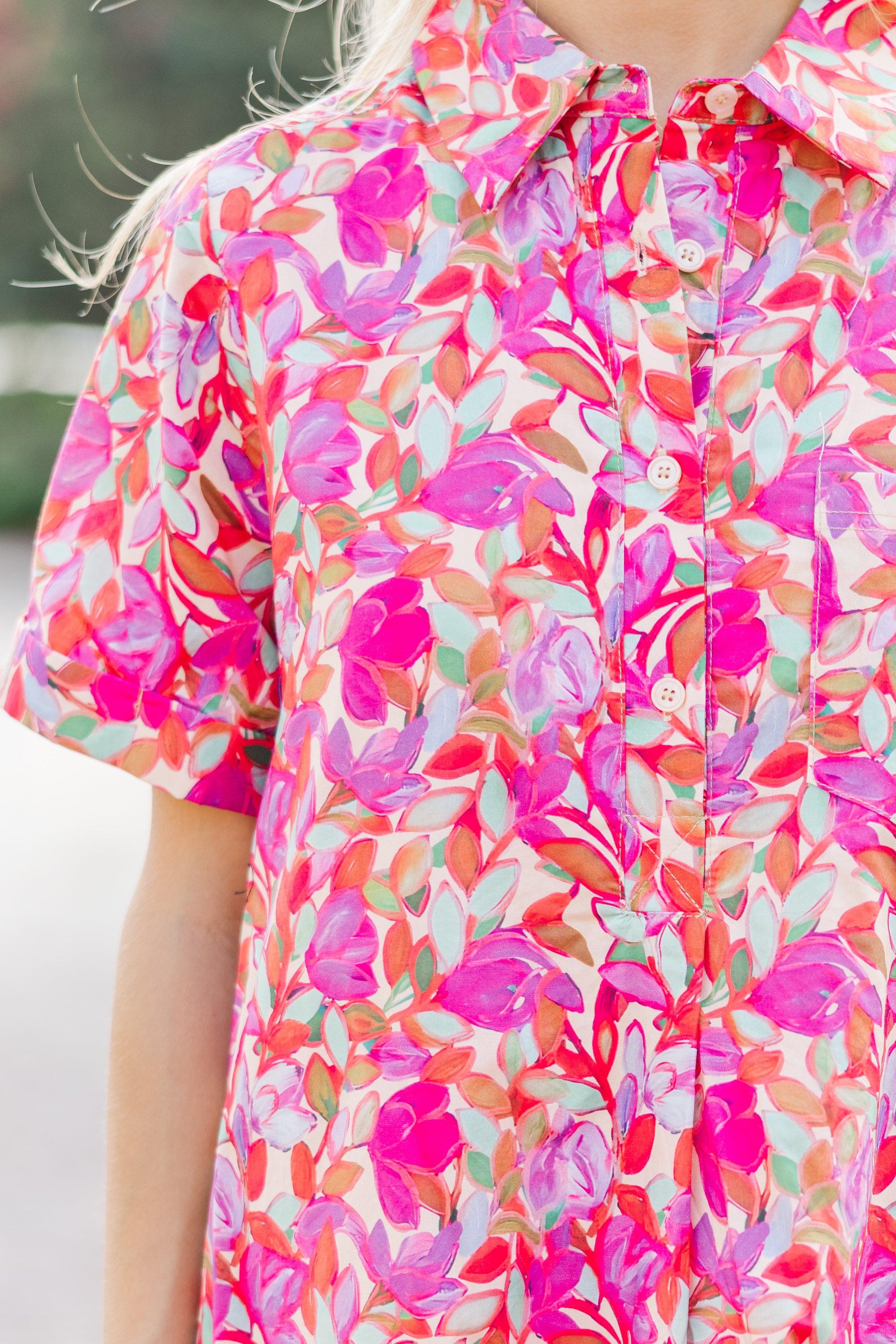 Living In A Dream Pink Floral Dress Female Product Image